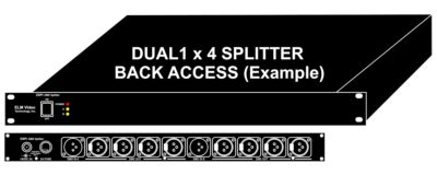 DMX Splitter 1x8  1RU Rack Mount