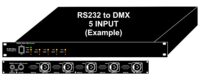 RS232 to DMX Converter Controller 1RU Rack Mount