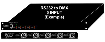 RS232 to DMX Converter Controller 1RU Rack Mount