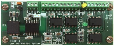 DMX Full Isolated Input Splitter 1x5 PCB