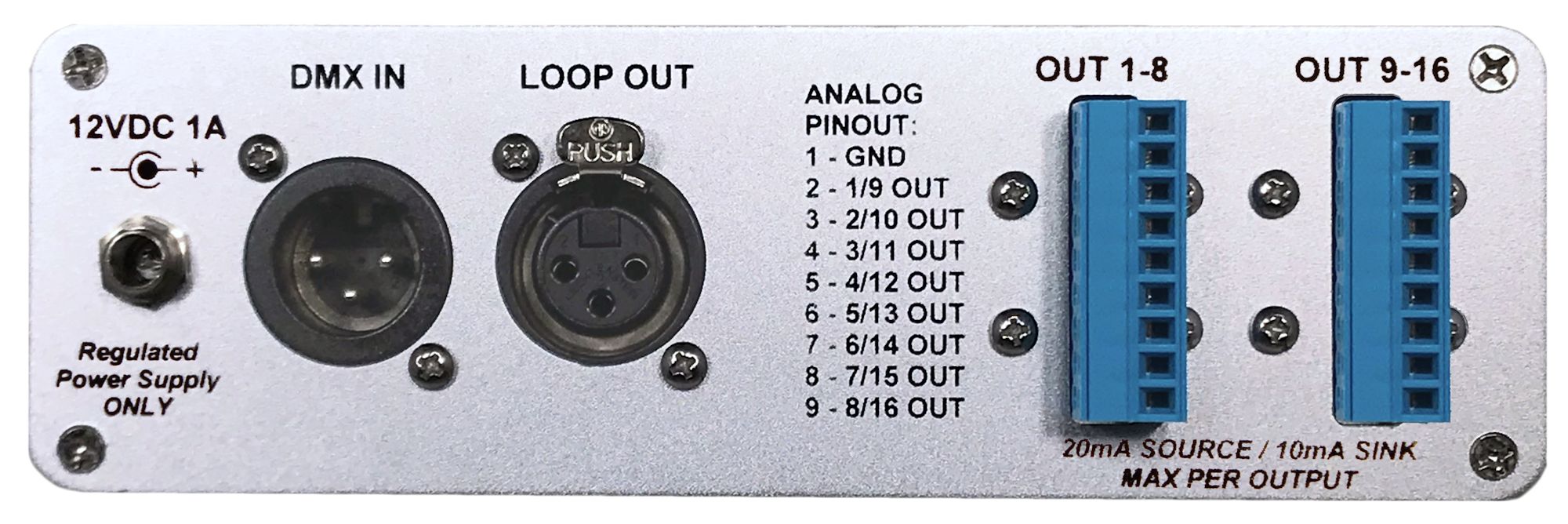 DMX 0-10 Volt Analog Converter