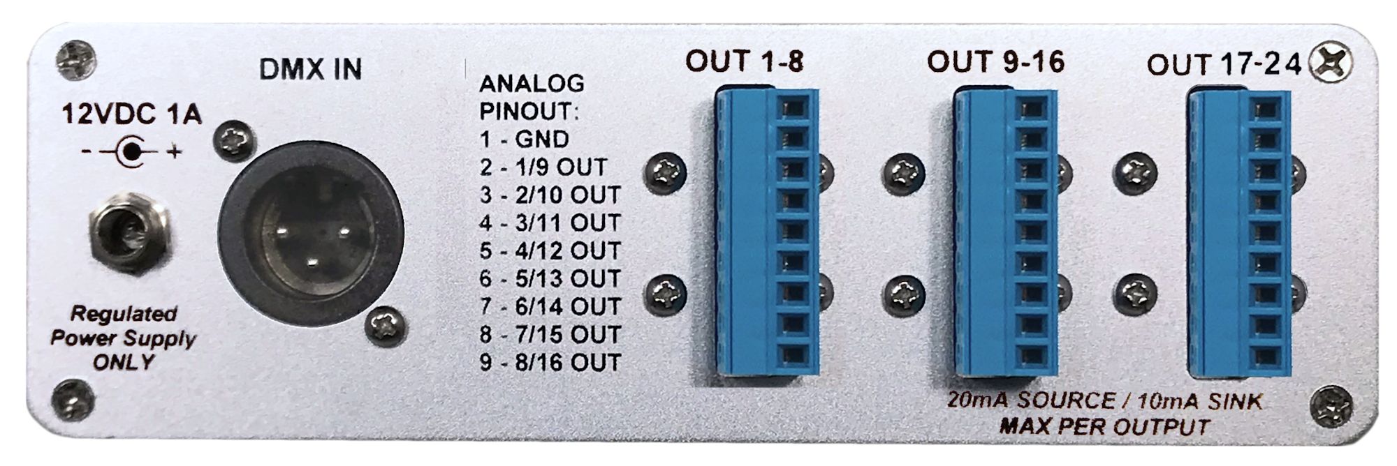 DMX 0-10 Volt Analog Converter