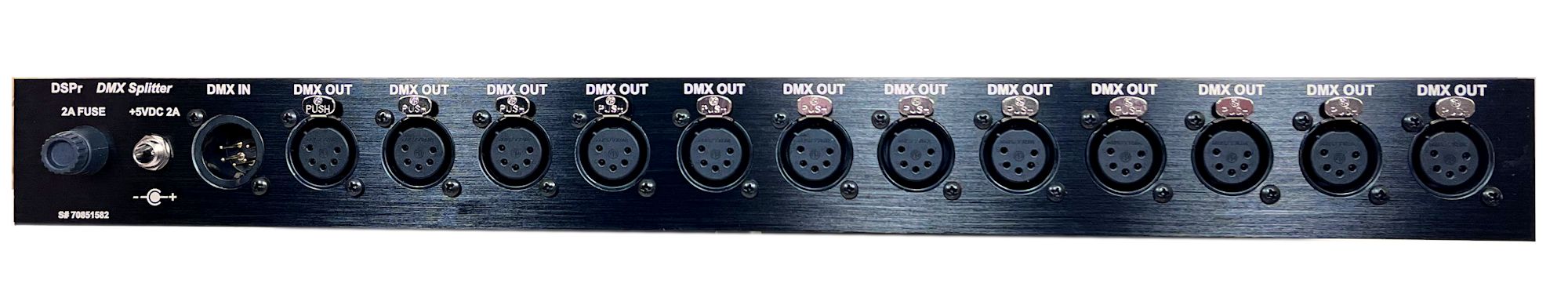 DMX Splitter 1x12 1U Rack Mount